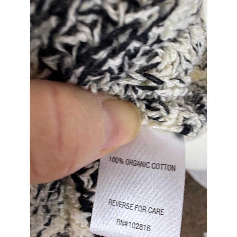 Garnet Hill Artemis Organic Cotton Roll Neck Rollneck Space Dye Coastal Sweater - Picture 7 of 9
